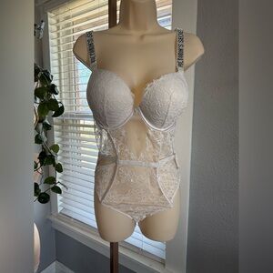 NWT Victoria's Secret Very Sexy Bombshell Shine Strap‎ Teddy/Bodysuit Size Large